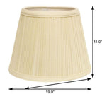 19" Ivory Empire Slanted Broadcloth Lampshade