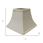 Ivory No Slub Innsbruck Square Lamp Shade