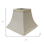 Ivory No Slub Innsbruck Square Lamp Shade