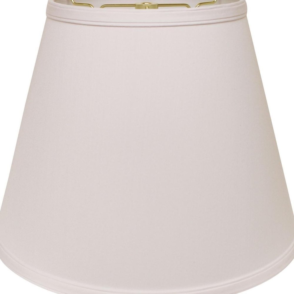 16" White Empire Deep Slanted No Slub Lampshade