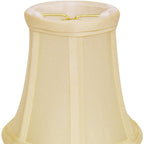 6" Ivory Slanted Set of 6 Chandelier Dupioni Lampshades