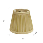 5" Pale Grey Set of 6 Slanted Chandelier Tafetta Lampshades