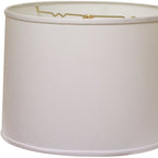 18" White Throwback Drum No Slub Lampshade