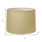 18" Parchment Biege Throwback Drum Linen Lampshade