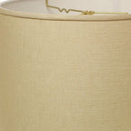 18" Parchment Biege Throwback Drum Linen Lampshade