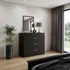 29" Light Gray and White Three Drawer Dresser