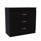 29" Light Gray and White Three Drawer Dresser