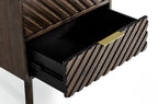 24" Solid Wood and Wood Two Drawer Nightstand