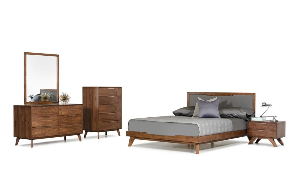 51" Brown Wood Six Drawer Double Dresser