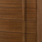 36" Walnut Brown Wood Contemporary Five Drawer Dresser
