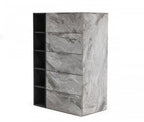 35" Grey Manufactured Wood Five Drawer Chest