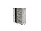 35" Grey Manufactured Wood Five Drawer Chest