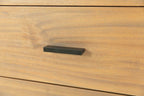 63" Walnut Six Drawer Combo Dresser