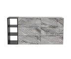 35" Grey Manufactured Wood Five Drawer Chest