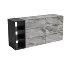 35" Grey Manufactured Wood Five Drawer Chest