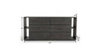 63" Walnut Solid Wood Six Drawer Double Dresser