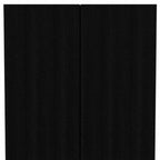 71" Black Wood Two Door Combo Dresser