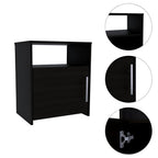 23" Black Wood Nightstand
