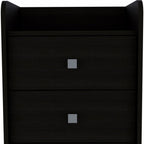 22" Wood Two Drawer Nightstand