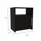 23" Black Wood Nightstand