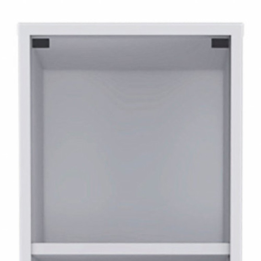 12" White Wood Linen Cabinet