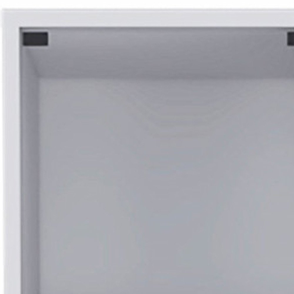12" White Wood Linen Cabinet