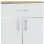 34" Light Oak and White Pantry Cabinet