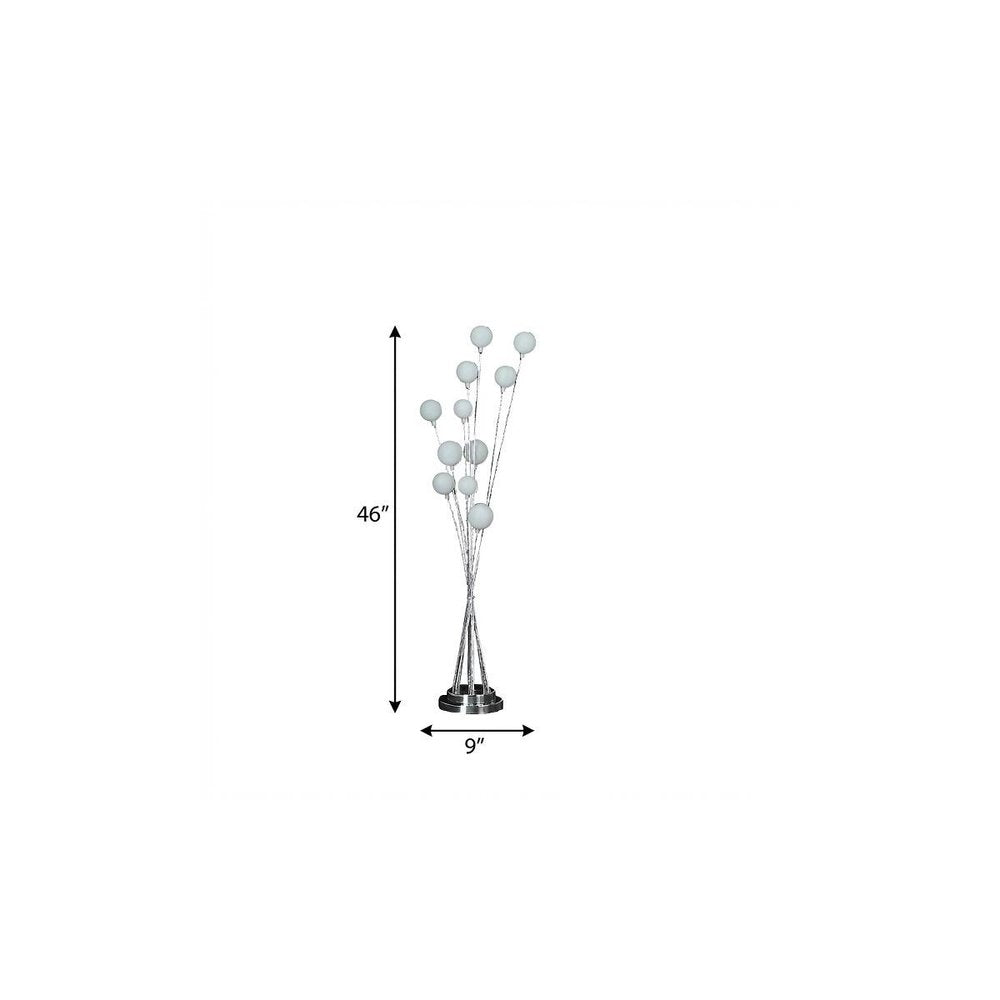 46" Chrome Multi Light LED Novelty Floor Lamp