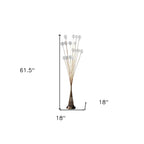 62" Yellow 16 LED Novelty Floor Lamp With White