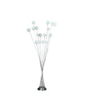 62" Silver 16 LED Novelty Floor Lamp With White