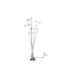 62" Silver 16 LED Novelty Floor Lamp With White