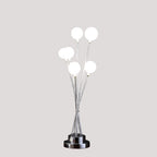 28" Silver Chrome Six Light Globe Desk or Table Lamp
