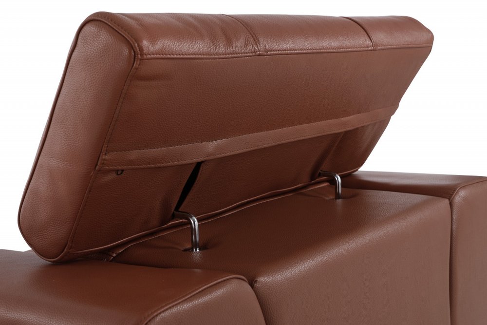 89" White Italian Leather Sofa With Chrome Legs