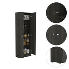 71" Dark Brown Wood Pantry Or Storage Closet
