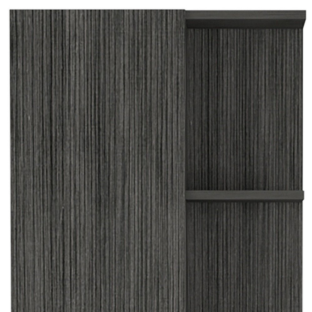 20" Gray Wood Accent Cabinet With Single Door
