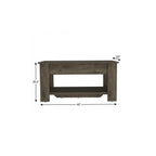 40" Dark Brown Wood Storage Bench With Flip Top Shoe Storage And Shelves