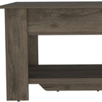 40" Dark Brown Wood Storage Bench With Flip Top Shoe Storage And Shelves