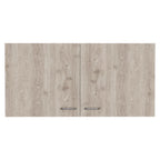 39" Oak Wood Wall Mounted Accent Cabinet With Two Doors
