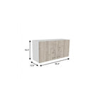 39" Oak Wood Wall Mounted Accent Cabinet With Two Doors