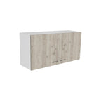 39" Oak Wood Wall Mounted Accent Cabinet With Two Doors