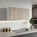 39" Oak Wood Wall Mounted Accent Cabinet With Two Doors