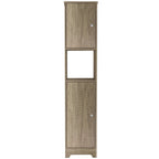 16" Natural Wood Accent Cabinet With Two Doors