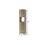 16" Natural Wood Accent Cabinet With Two Doors