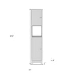 16" White Wood Accent Cabinet With Two Doors