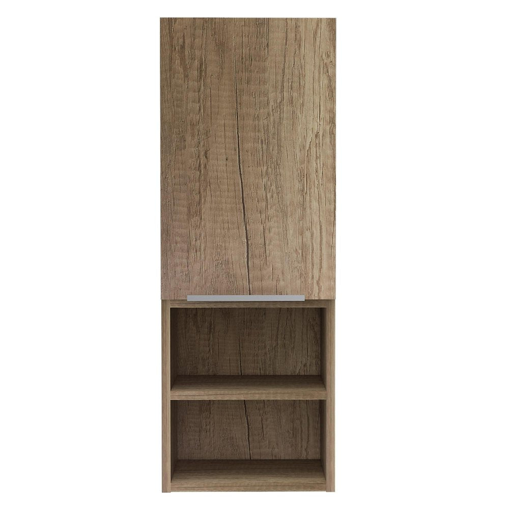 12" Natural Wood Wall Mounted Shaker Style Single Door Medicine Cabinet