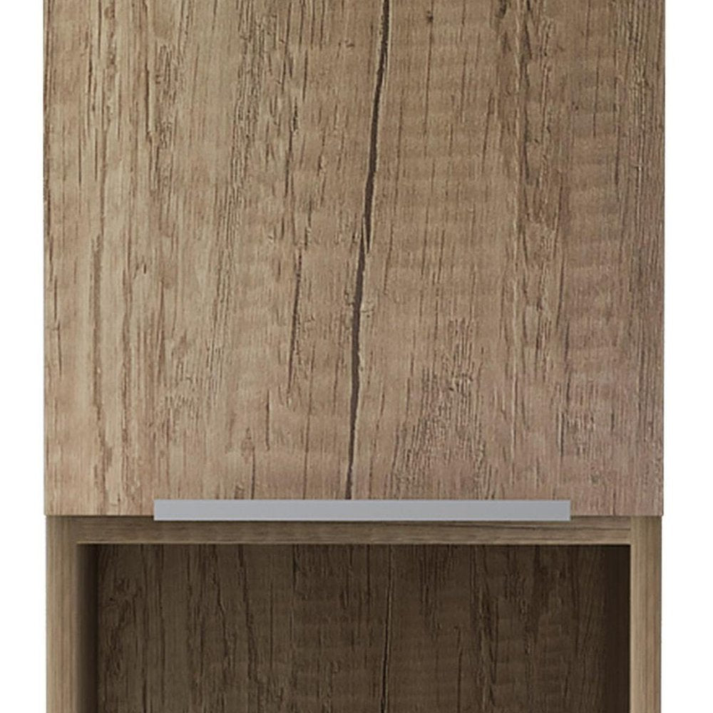 12" Natural Wood Wall Mounted Shaker Style Single Door Medicine Cabinet