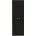 71" Black Wood Pantry Or Storage Closet