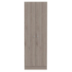 71" Light Gray Wood Two Door Pantry Or Storage Closet