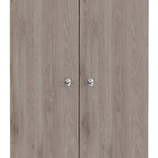 71" Light Gray Wood Two Door Pantry Or Storage Closet