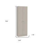 71" Light Gray Wood Pantry Or Storage Closet